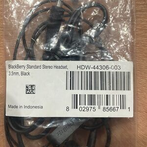 NWT: BlackBerry Standard Stereo Headset